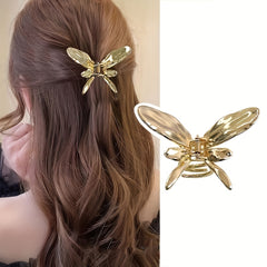 Alloy Butterfly Hair Claw Y2K Ponytail Holder