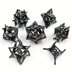 7pcs Hollow Flower Dice Polyhedral Dice Mini Dice For Game Entertainment