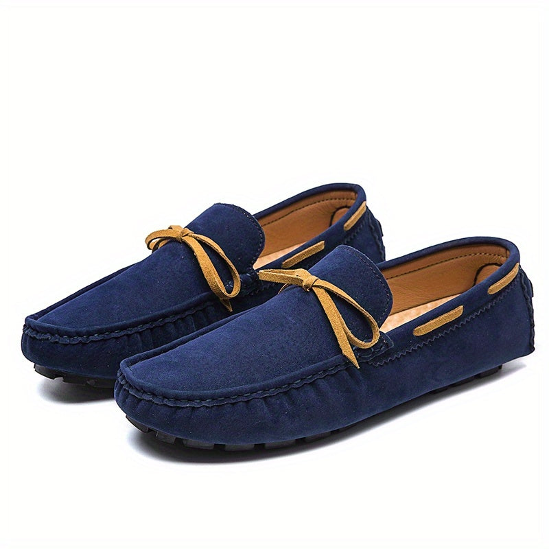 Men's Bowknot Moccasin Loafers Slip-On Shoes