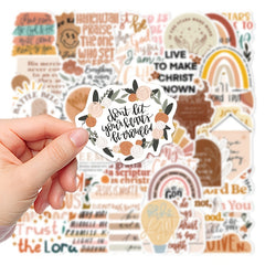 50pcs Bohemian Bible Waterproof Stickers for Phone Laptop