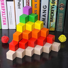 Colorful 3D Cube Puzzle Stacking Blocks DIY Toy Birthday Gift