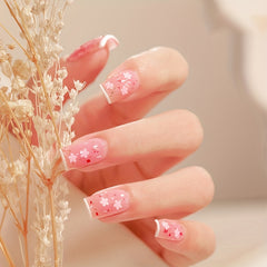 Flower Glitter Gel Nail Polish Sparkly Sequins Jelly Gel