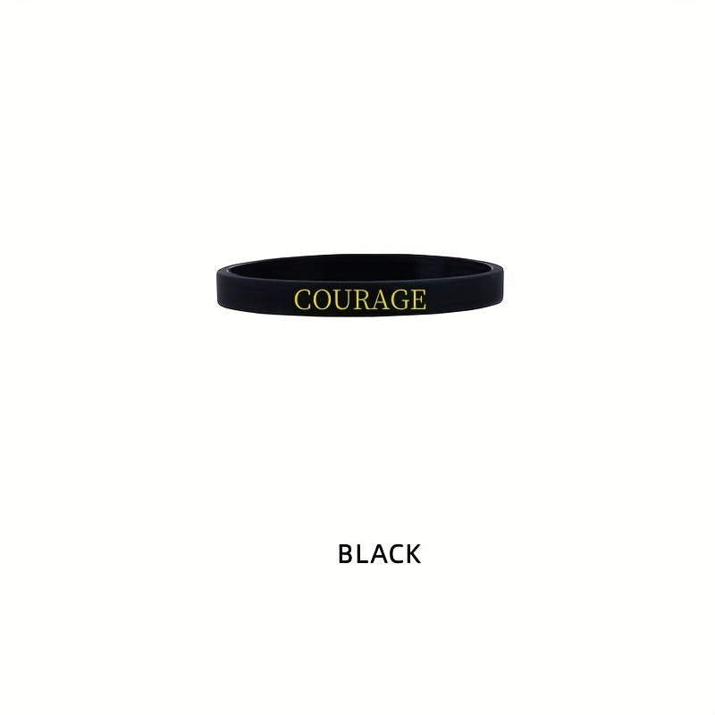 Inspirational Silicone Bracelet Elastic Band Sports Wristband