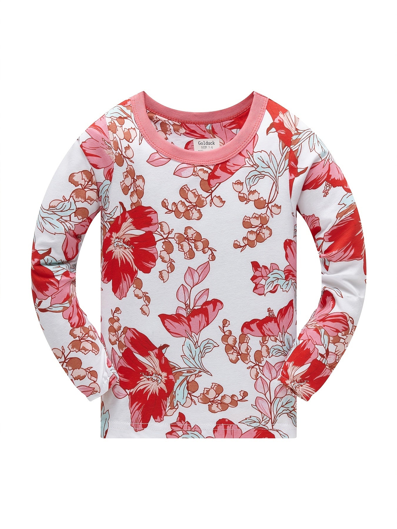Floral Print Cotton Pajama Set for Boys