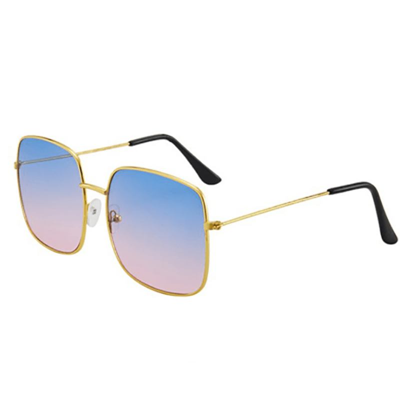 Y2K Ombre Lens Sunglasses Square Metal Glasses UV400