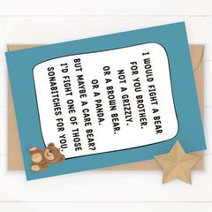 Funny Brother Birthday Card - Birthday Card For Brother