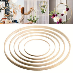 Dream Catcher Bamboo Circle Wall Art Flower Light Cross Stitch Shed Tool