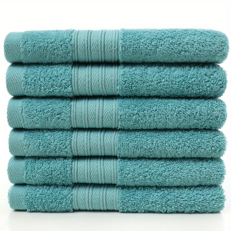 6pcs Household Cotton Hand Towel Soft Absorbent Towel
