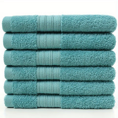 6pcs Household Cotton Hand Towel Soft Absorbent Towel