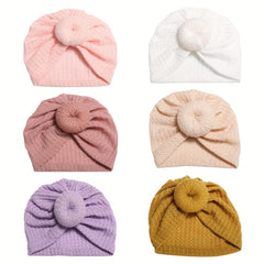 3Pcs Girls Plain Hat Turban Headwraps Elastic Soft Hat