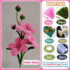 DIY Craft Kit Bougainvillea Fabric Floral Set Video Tutorial Rose Hibiscus