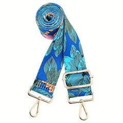 Retro Flower Pattern Bag Strap Replacement Wide Shoulder Bag Strap