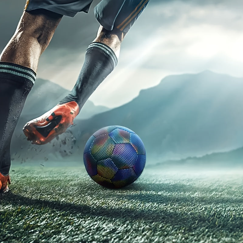 Reflective Standard Size 5 Soccer Ball for Competition and Training