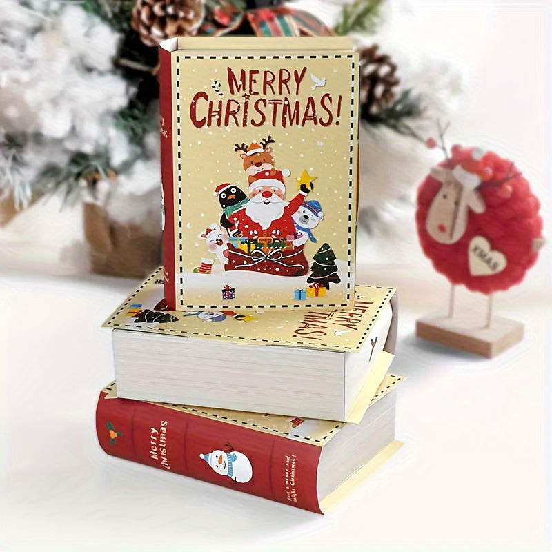 5pcs Christmas Book Paper Snack Candy Cookie Decor