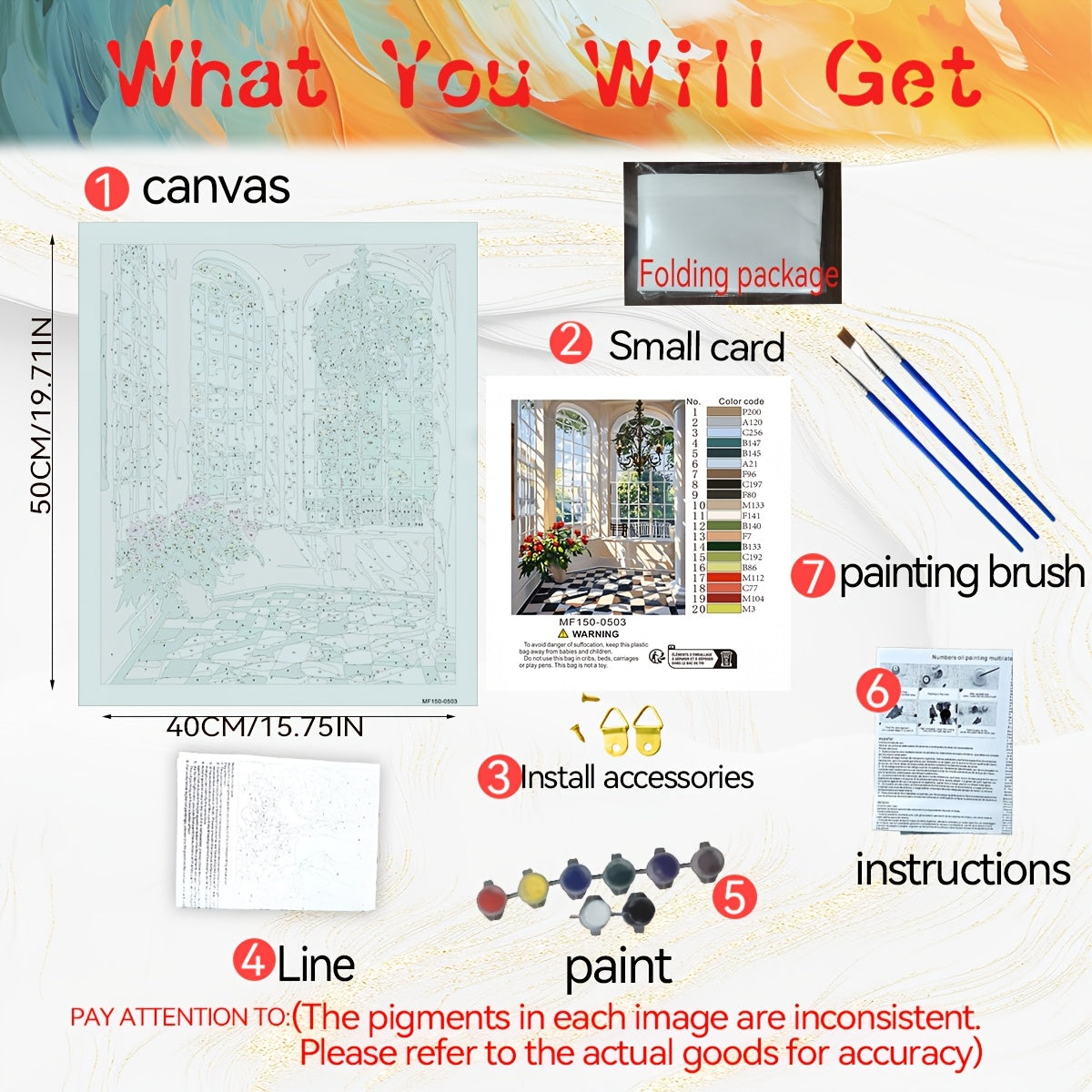 DIY Paint by Numbers Kit Create Your Own Window Niche Ideal Gift Crafts