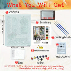 DIY Paint by Numbers Kit Create Your Own Window Niche Ideal Gift Crafts