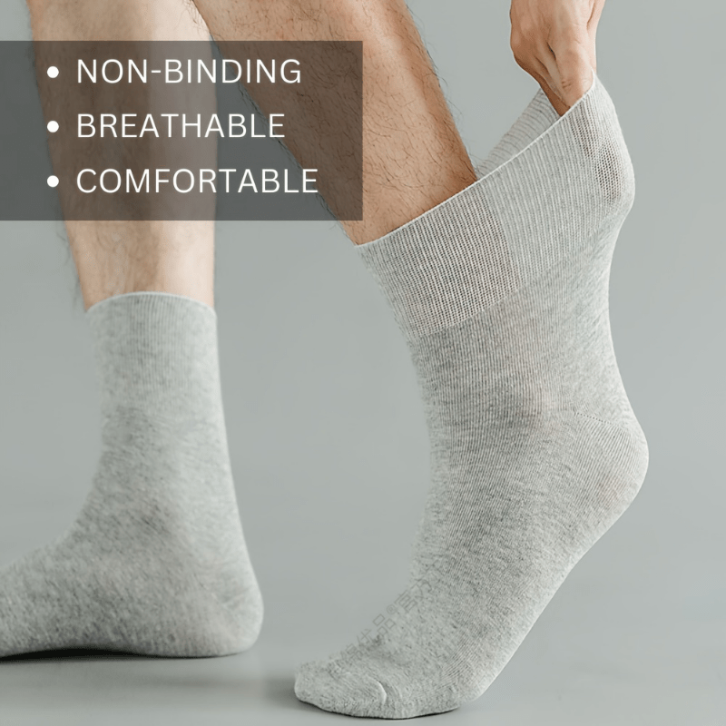 Diabetic Socks Breathable Solid No Tie for Men & Women
