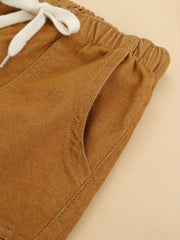 Kids Outdoor Joggers Cargo Pants with Drawstring Waist