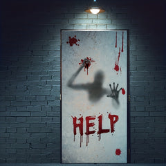 Scary Halloween Window Clings Horror Blood Handprints Footprints Stickers