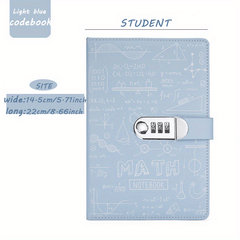 A5 Work Diary PU Leather Password Lock Notebook
