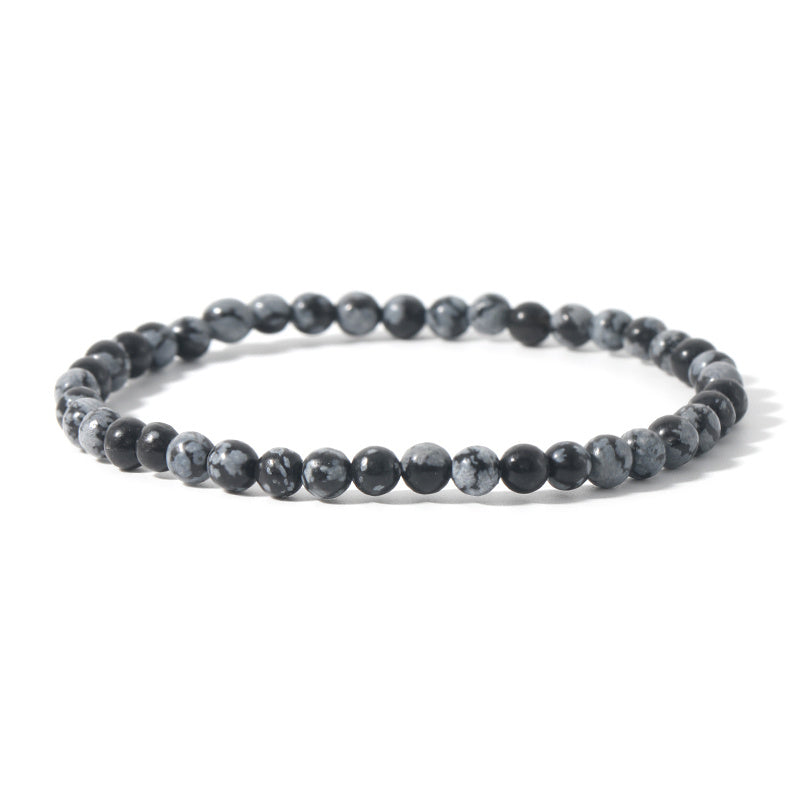 4mm Natural Stone Energy Bracelet Stackable Yoga Healing Beaded Bracelet Gift