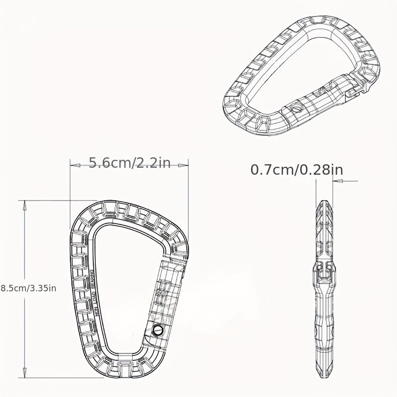 4pcs Carabiners Clips Key Chain Backpack Hanging Buckle Outdoor Camping