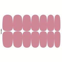 Solid Nail Polish Sticker Full Wrap Nail Strips - 14 Sheets