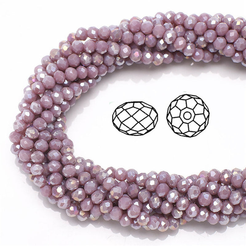 3x4mm 120pcs Flat Crystal Beads Jewelry Glass Loose Beads Tassel Accessories