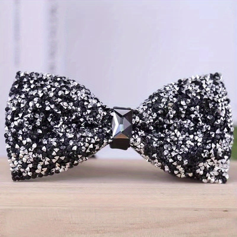 Men's Glitter Faux Diamond Bow Tie for Nightclub Banquet