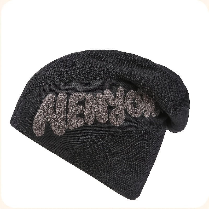 Men's Winter Outdoor Plus Velvet Woolen Knitted Hat