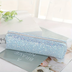 Glitter Powder Pencil Case Oxford Cloth Study Stationery Organizer