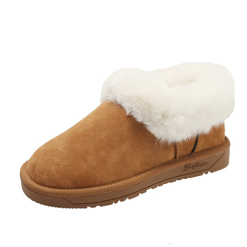 Women's Faux Fur Lined Ankle Boots Winter Snow Boots