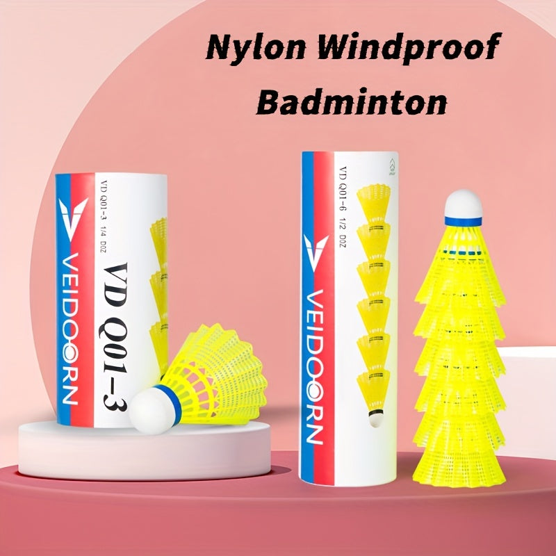 6pcs Professional Badminton Shuttlecocks Indoor Outdoor Training Ball
