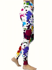 Graffiti Printed Yoga Leggings High Stretch Workout Pants