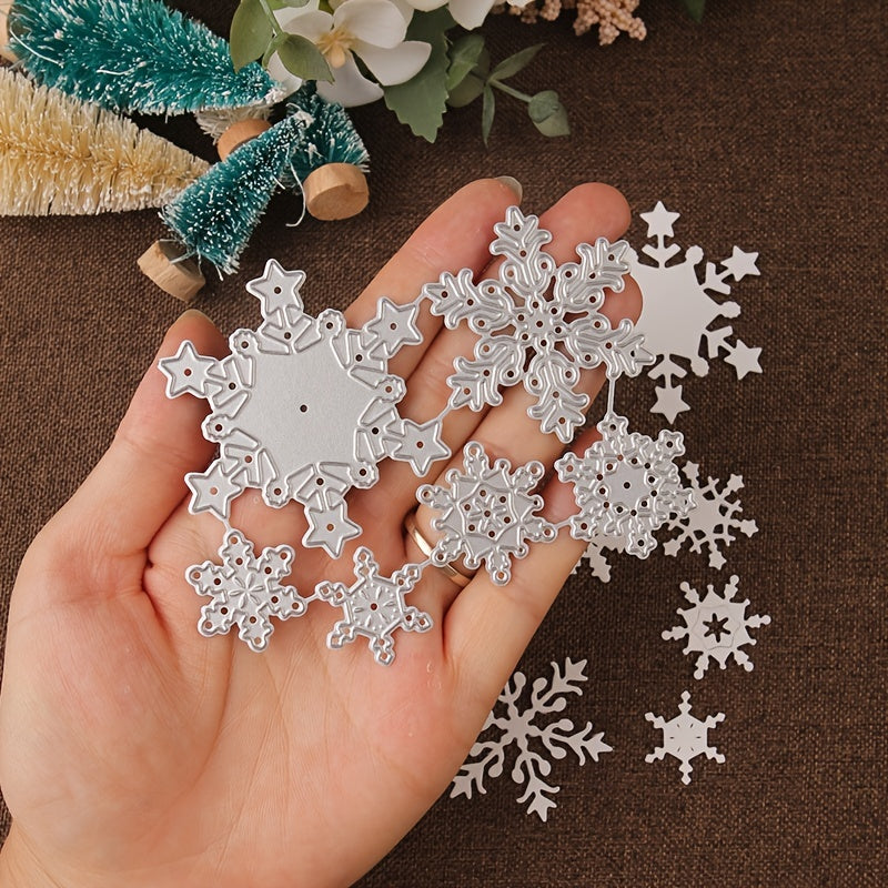 1pc Snowflake Metal Cutting Dies Happy Year Winter Holidays Decoration