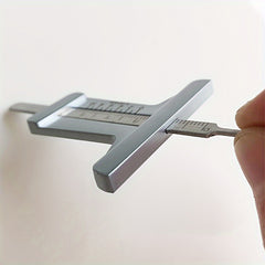 Tire Depth Gauge 0-50mm Stainless Steel Ruler with Safety Tread Pattern