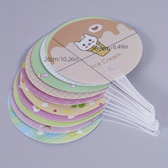 5pcs Cartoon Fan Small Animal Pattern Fan For Kids Girls Women
