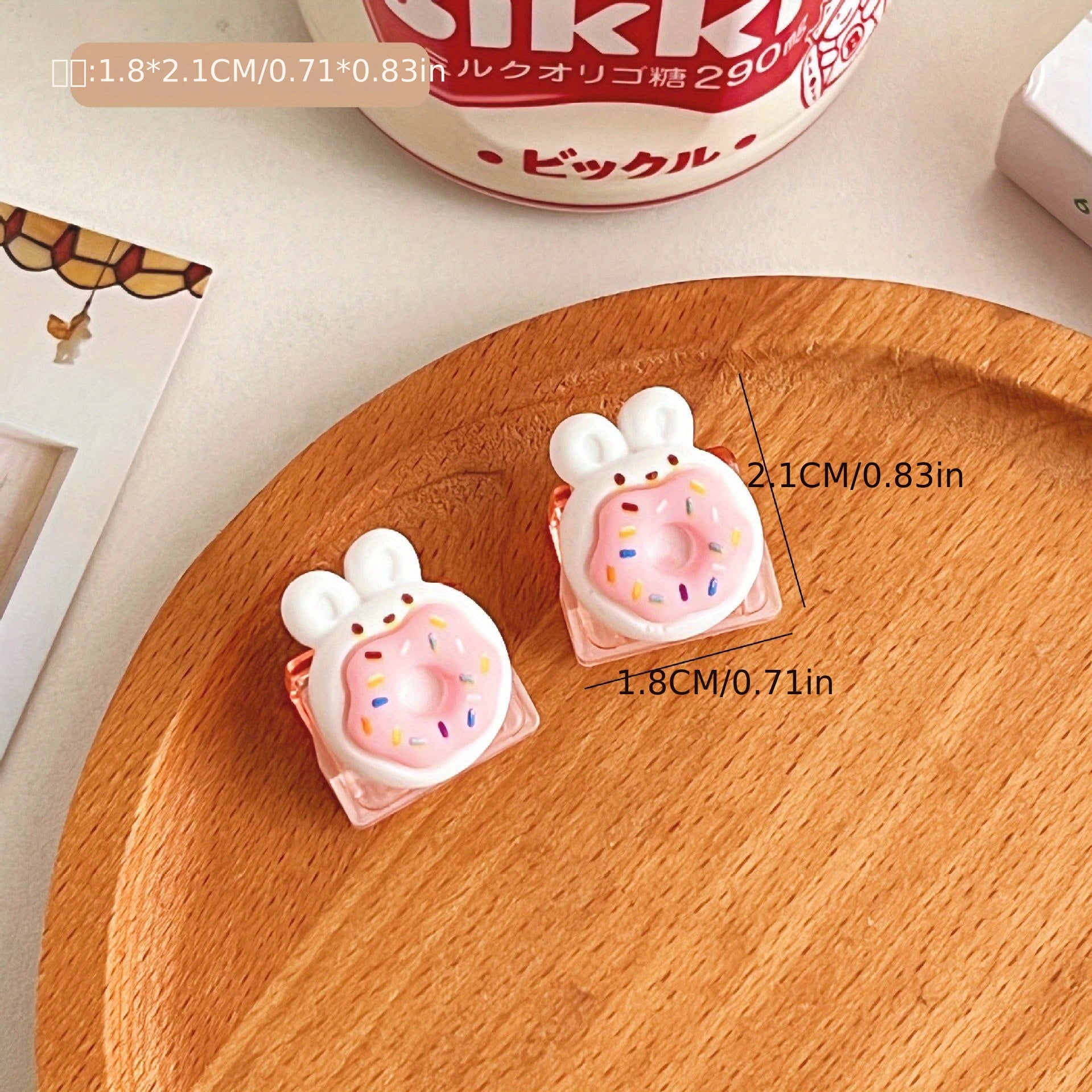 2pcs Cartoon Push Clip Student Test Paper Storage Clip Small Dovetail Clip