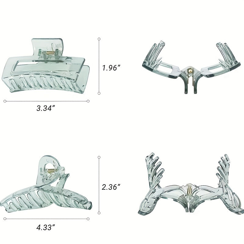 4pcs Women's Hair Claw Accessory Ponytail Clip