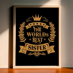 Modern Art World's Sister Wall Sticker for Kids Room Decor