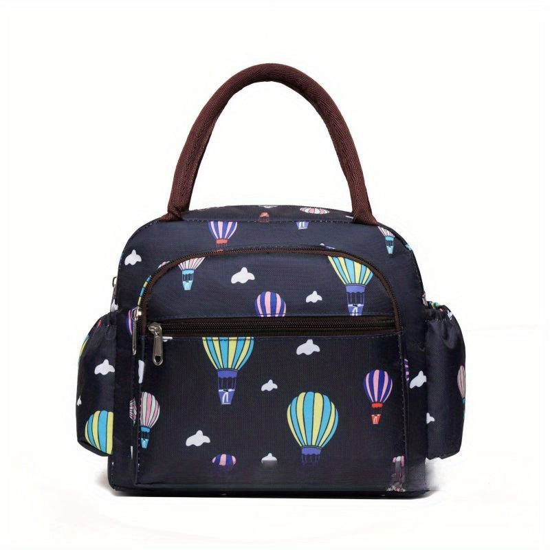 Cartoon Pattern Satchel Bag Zipper Lunch Bag for Work