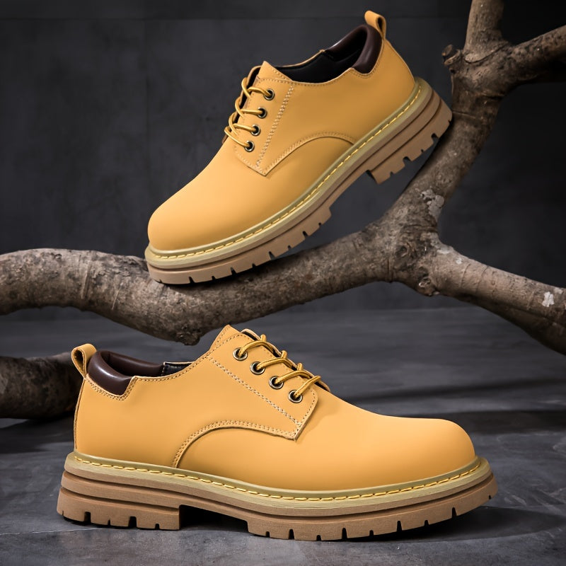 Men's Classic Hiking Boots Comfy Non Slip Vintage Durable Lace Up Shoes
