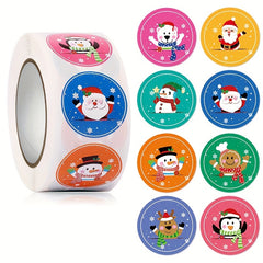 500pcs Merry Christmas Stickers Roll for Gift Decoration Seal