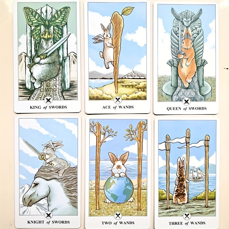 Lunalapin Rabbit Tarot Deck - Fun Tarot Game for Friends