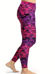  Floral Print Skinny Stretch Yoga Leggings