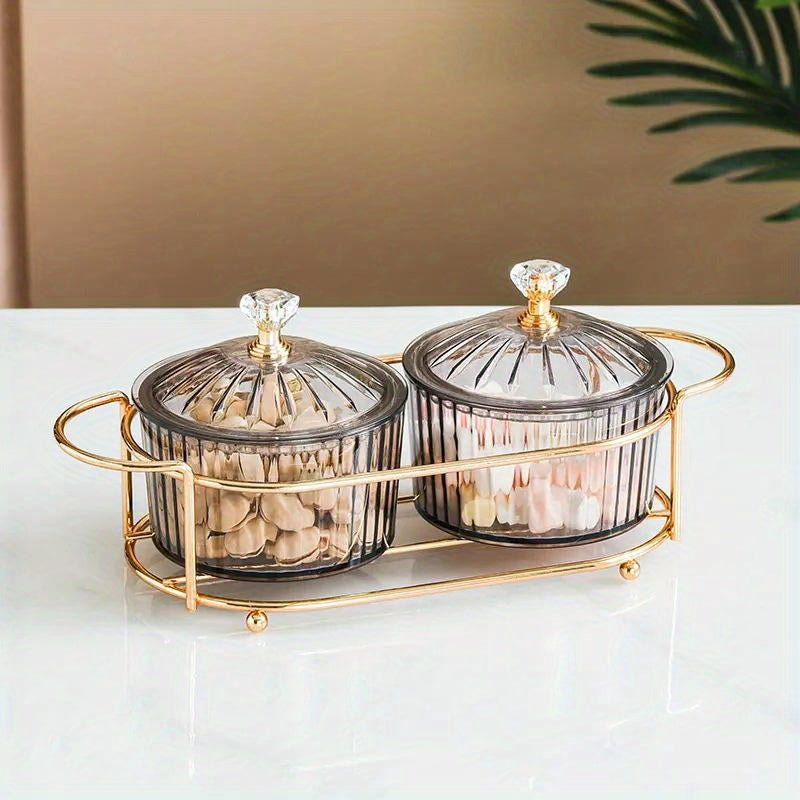 Transparent Round Dessert Jar Food Storage Box With Lid