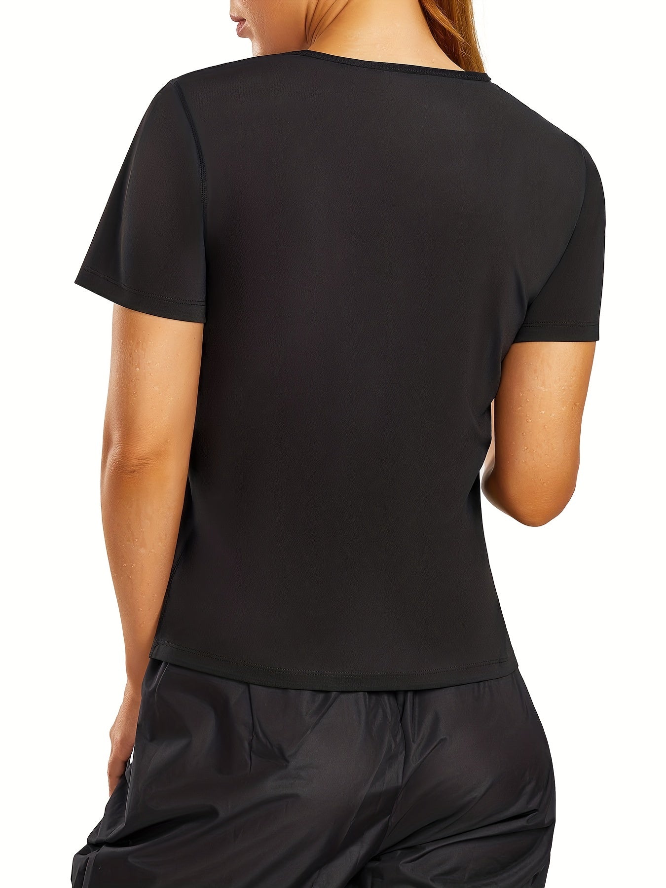 Women's Sauna Sweat T Shirt for Weight Loss Breathable Activewear