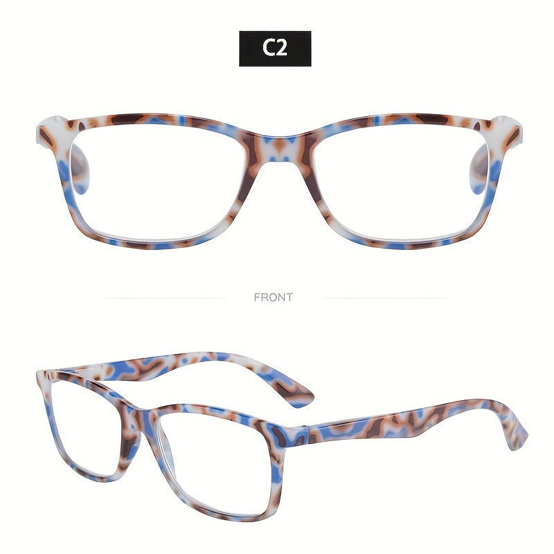 Square Tortoiseshell Reading Glasses Retro Readers HD Presbyopic Glasses