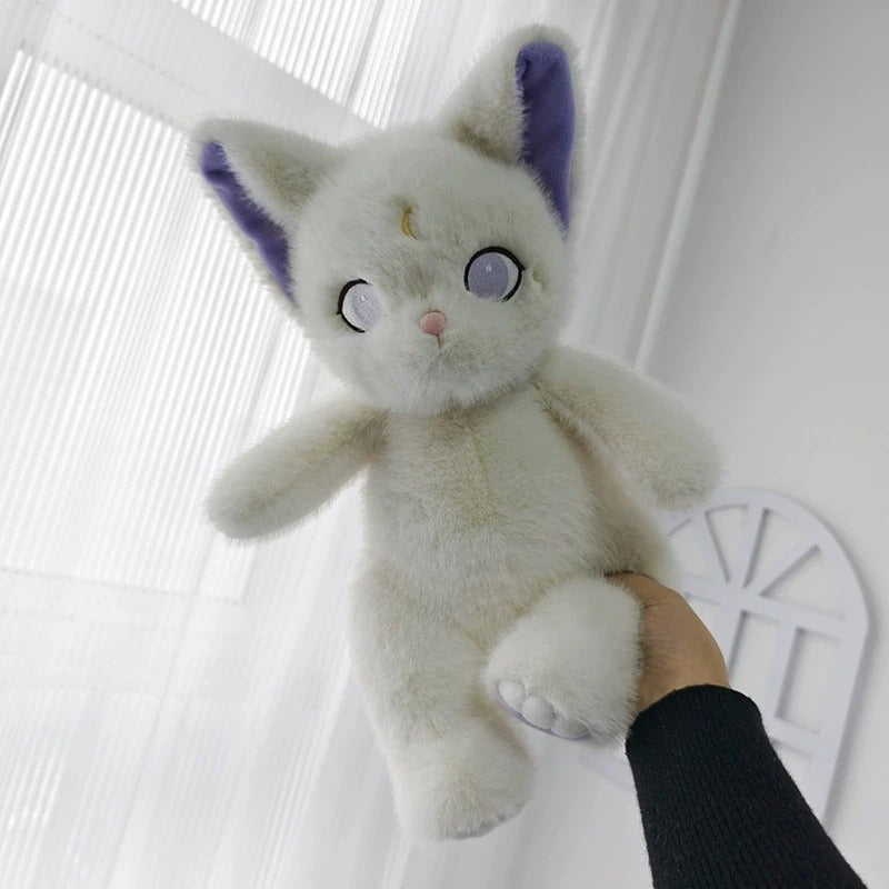 Cartoon Plush Toy Purple Ears Soft Polyester Stuffed Animal Mixed Colors