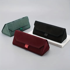 Plush Triangle Glasses Case Foldable Sunglasses Holder